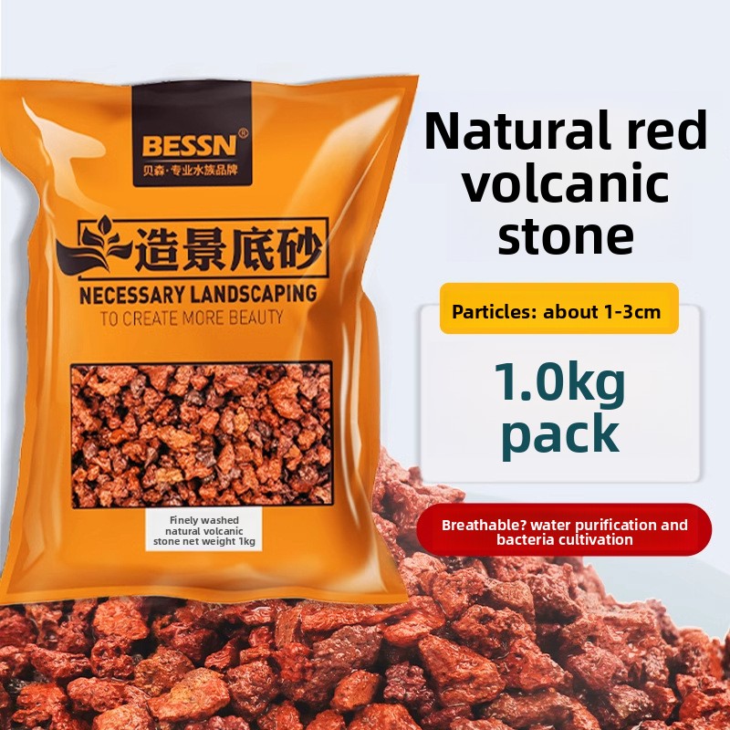 Aquarium Plant Gravel - BESSN Vulkanisch gesteente aquariumsubstraat-lavasteengrind voor geplanttanks