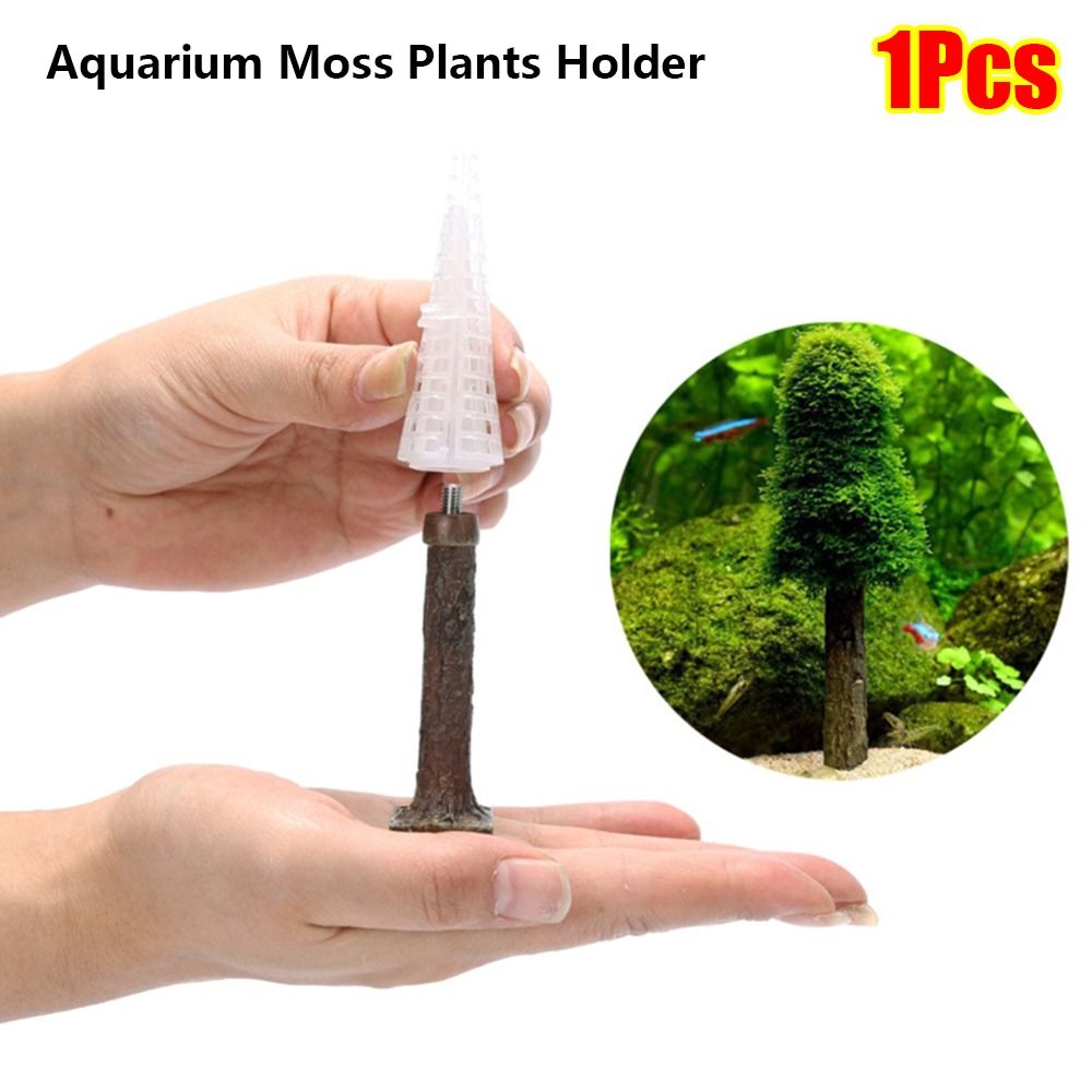 Planted Aquarium Moss - Simulatie Kerstboom Aquarium Mosplanten Houder Mini