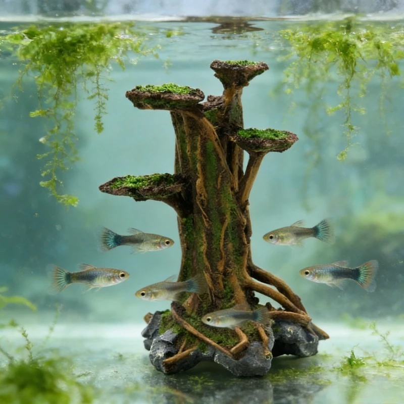 Kunstmatige mosboom drijfhout  - Planted Aquarium Moss recensie en prijs